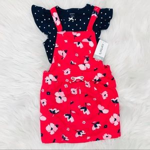 Carters Floral and Polka Dot Onesie Dress